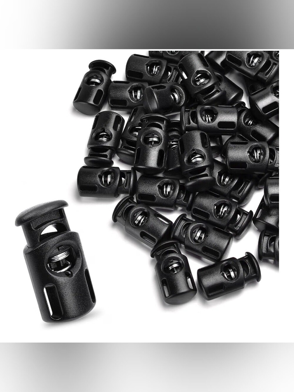 50pcs Plastic Spring Cord Locks for Drawstring Locks